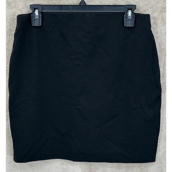 Sezane Skirt Women 2XL Black Calvi Mini Wrap Pull On Stretch Classic Comfortable - Picture 2 of 6